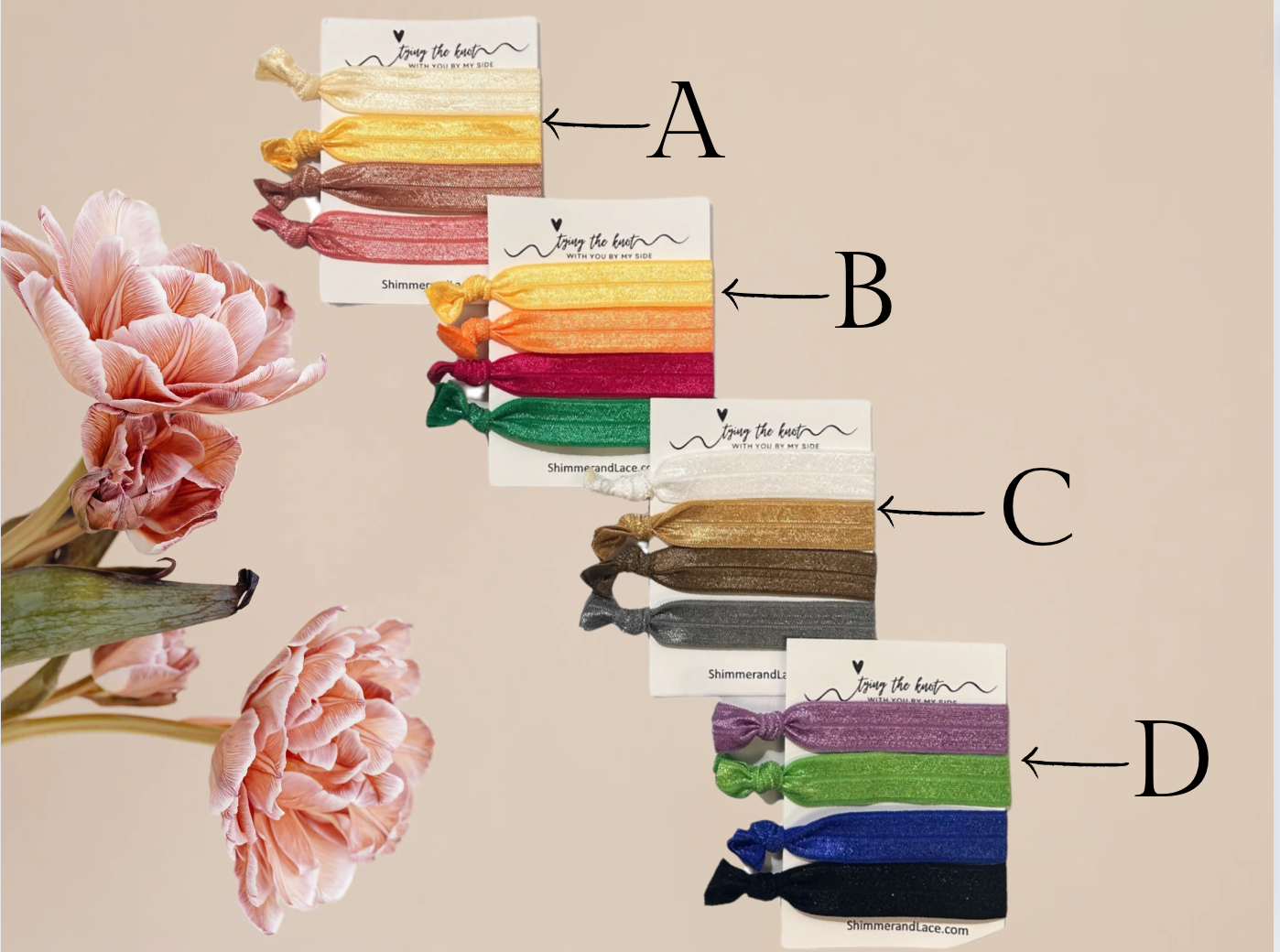 Bridesmaids Party Favors | Bridesmaids Hair Tie | Tying The Knot | Bridesmaids Gifts | Wedding Favors