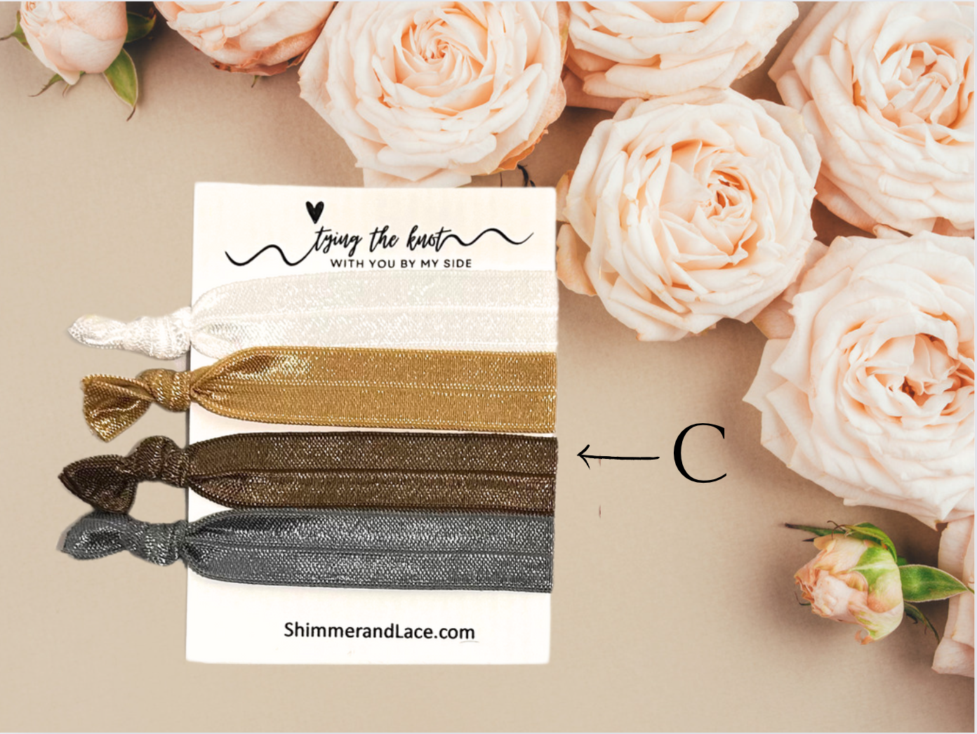 Bridesmaids Party Favors | Bridesmaids Hair Tie | Tying The Knot | Bridesmaids Gifts | Wedding Favors