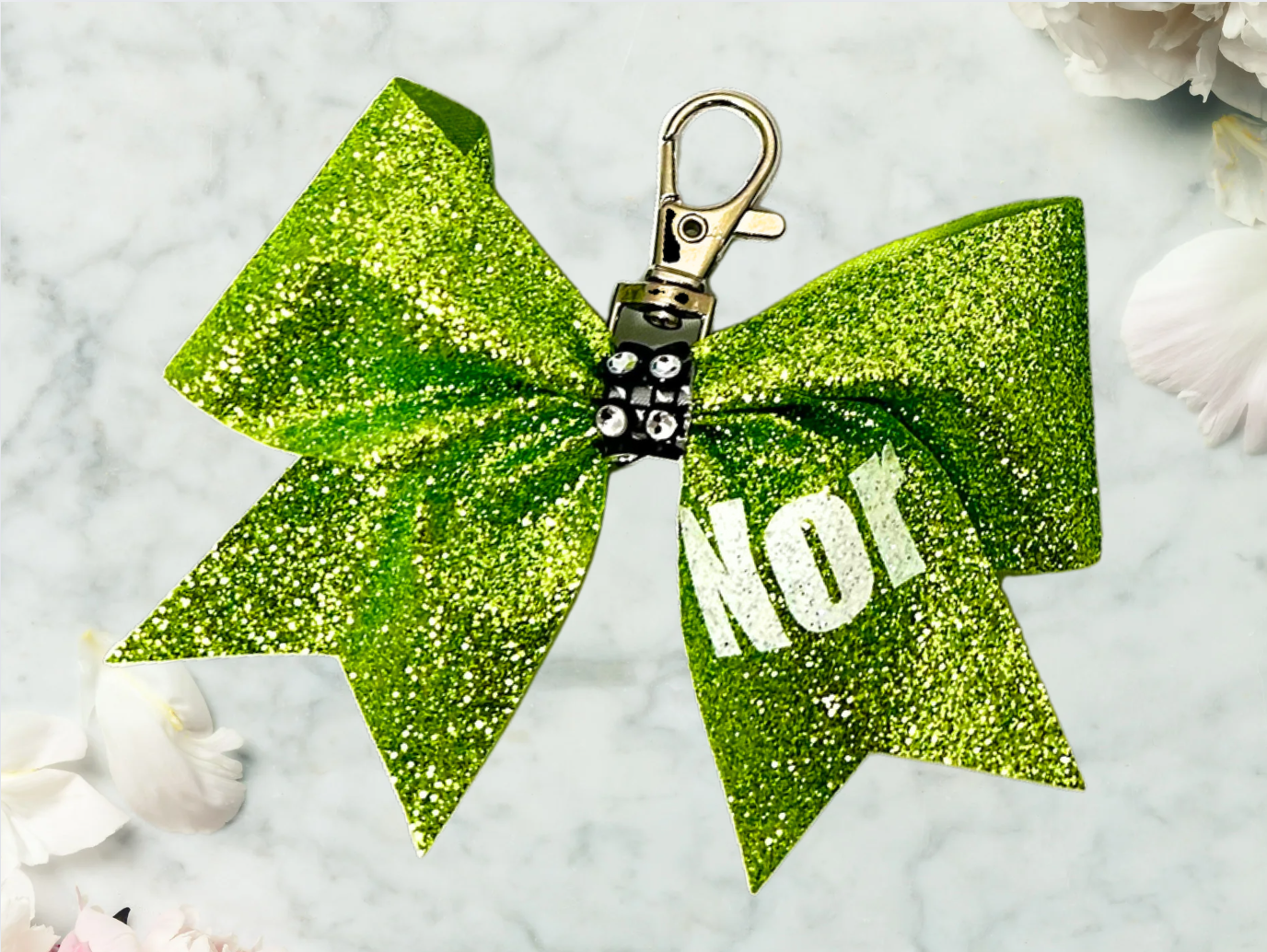 Personalized Cheer Bow Keychain, Cheer Bag Tag, Mini Cheer Bow Keychain, Cheerleader Keychain,