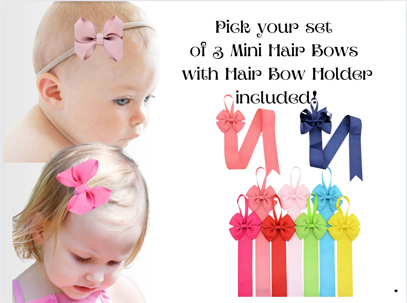 Baby girl hair bow fashion holder