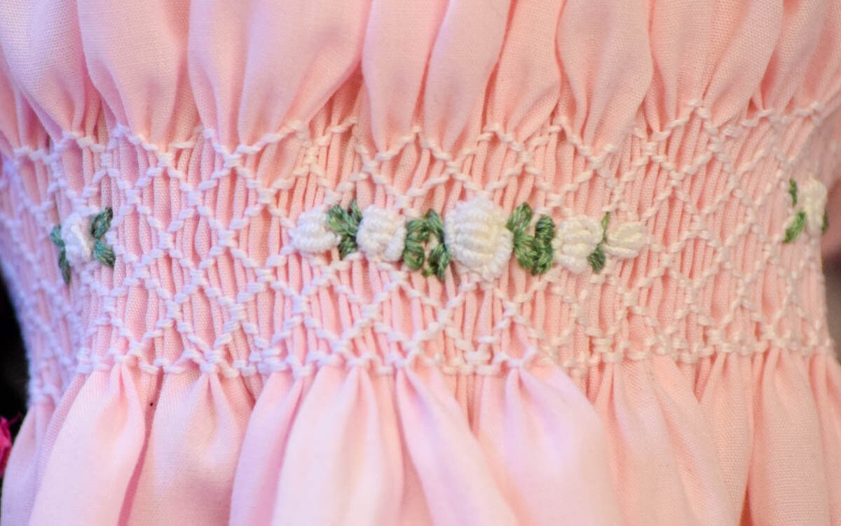 Easter Bonnet - Christening Bonnet, Vintage, Heirloom, Baby Gift, Shower Gift, Easter Bonnet, Hand Smocked Bonnet, One Year Old Pictures
