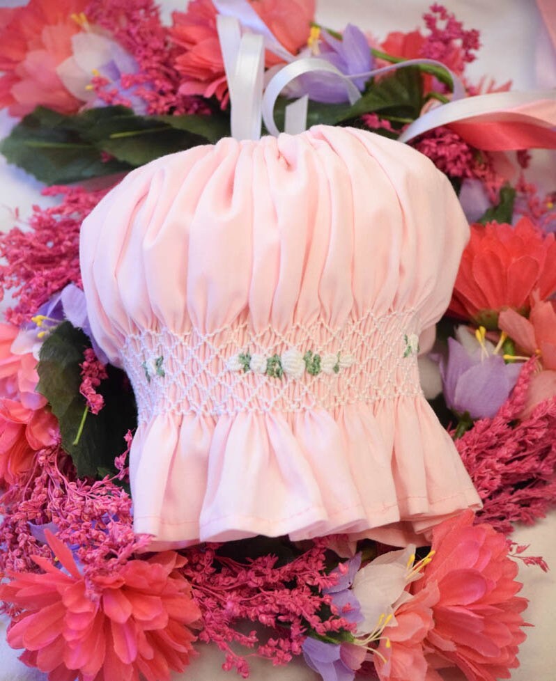 Easter Bonnet - Christening Bonnet, Vintage, Heirloom, Baby Gift, Shower Gift, Easter Bonnet, Hand Smocked Bonnet, One Year Old Pictures