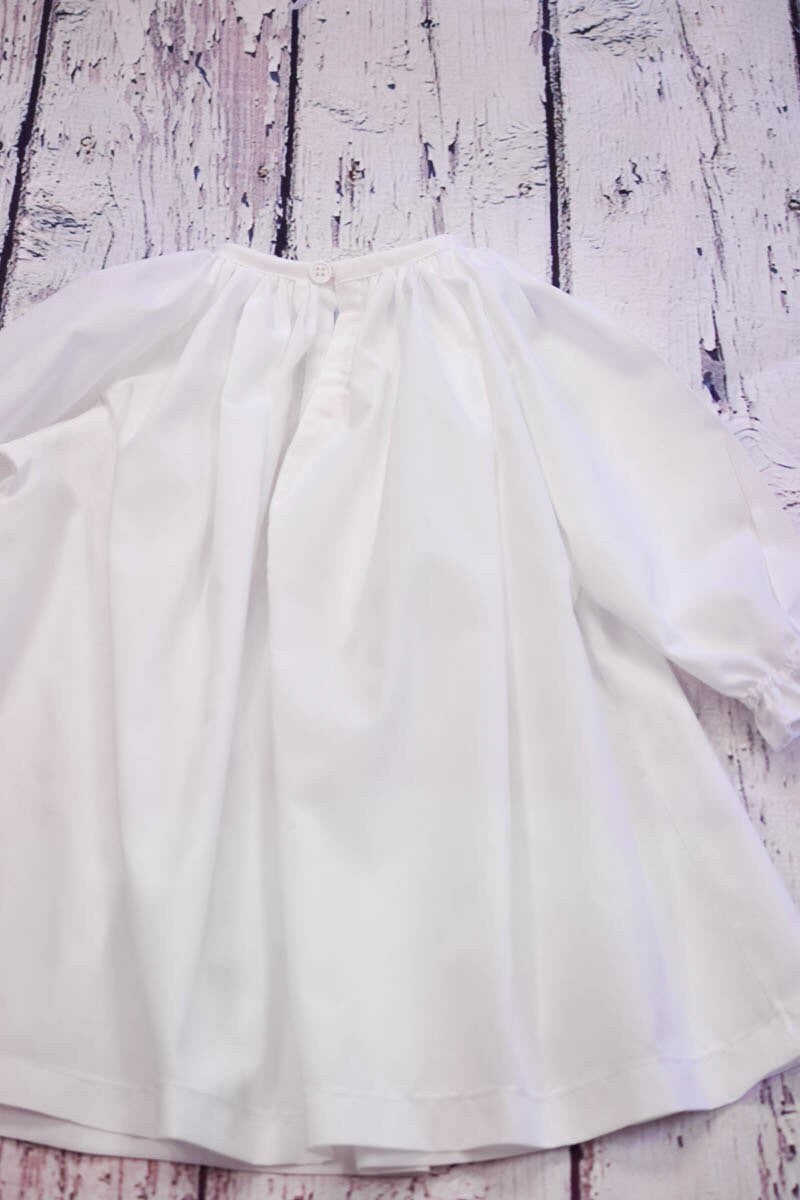 Baby Girl Dress - Smocked Gown and matching Bonnet, Easter Dress, Christening gown, Baby Shower Gift