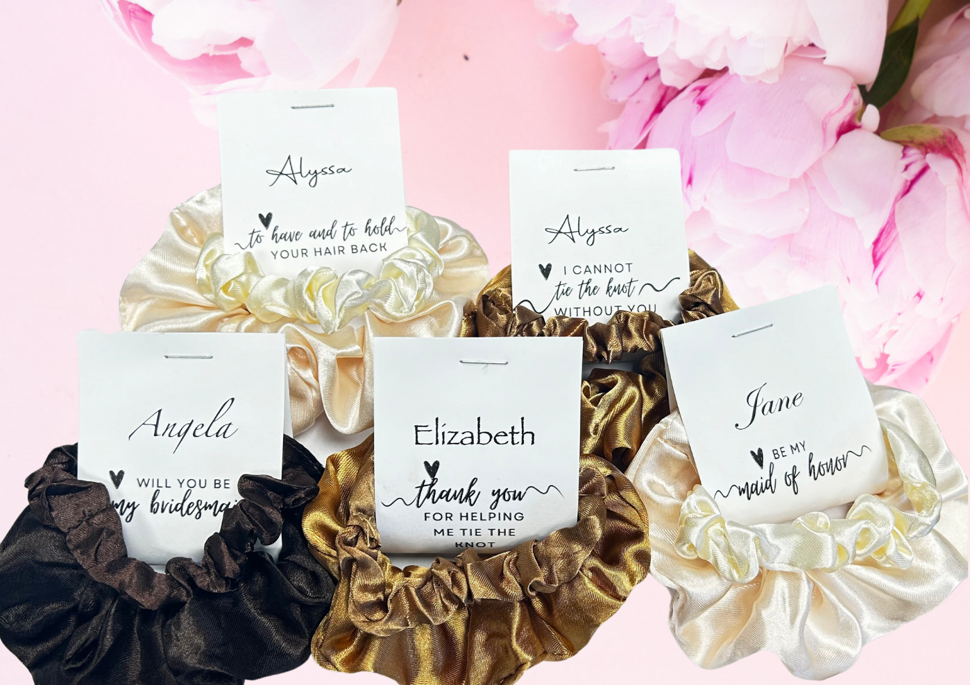 Bridesmaid Scrunchies, To Have and To Hold, Bridesmaid Proposal, Bridesmaid Gifts, Maid of Honor Proposal Gift, Help Me Tie The Knot