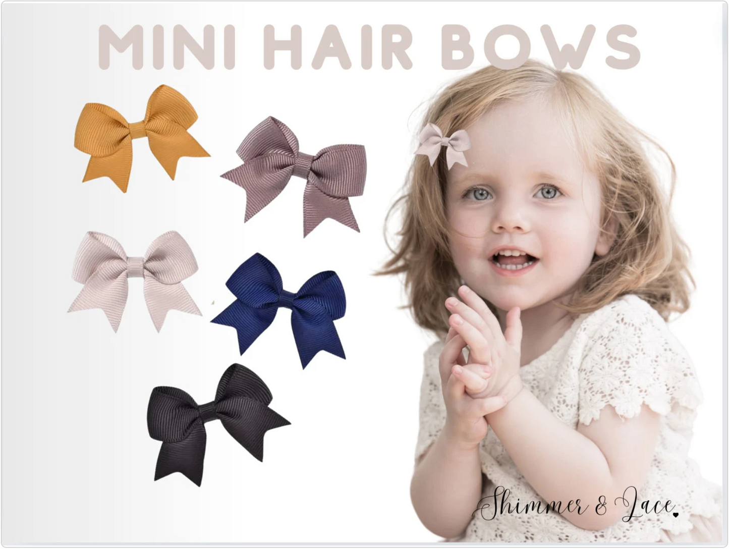 Set of 2 Mini Hair Bows