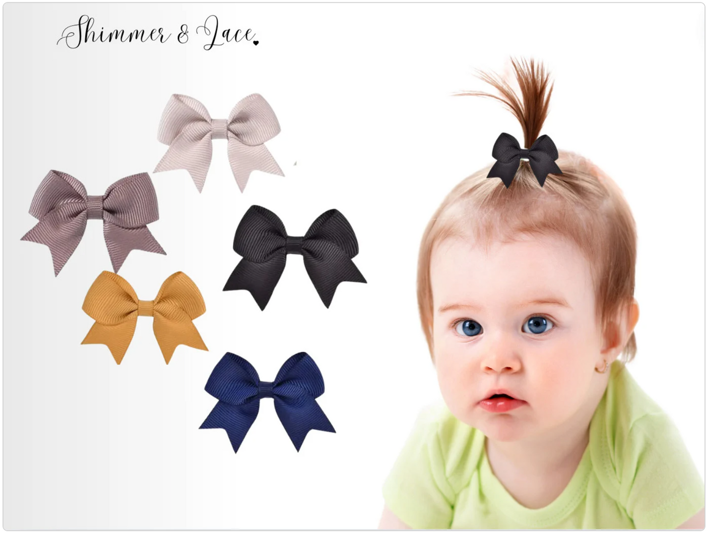 Set of 2 Mini Hair Bows