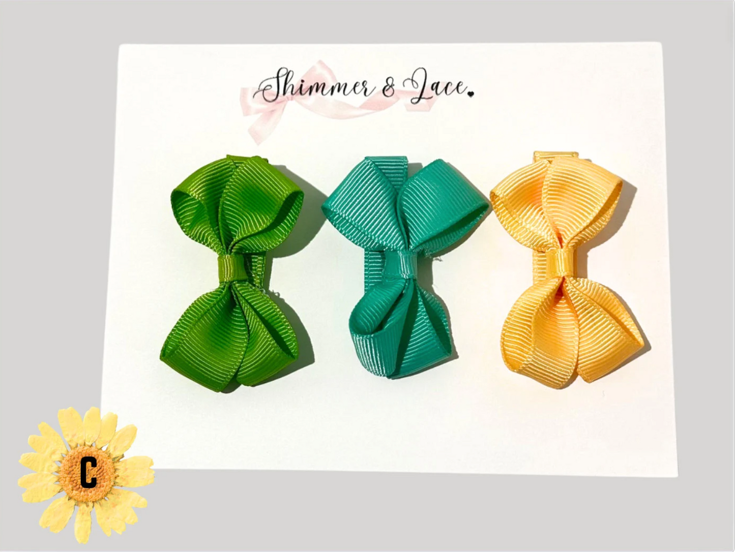 Set of 3 Hair Bows and Hair Bow Holder included!