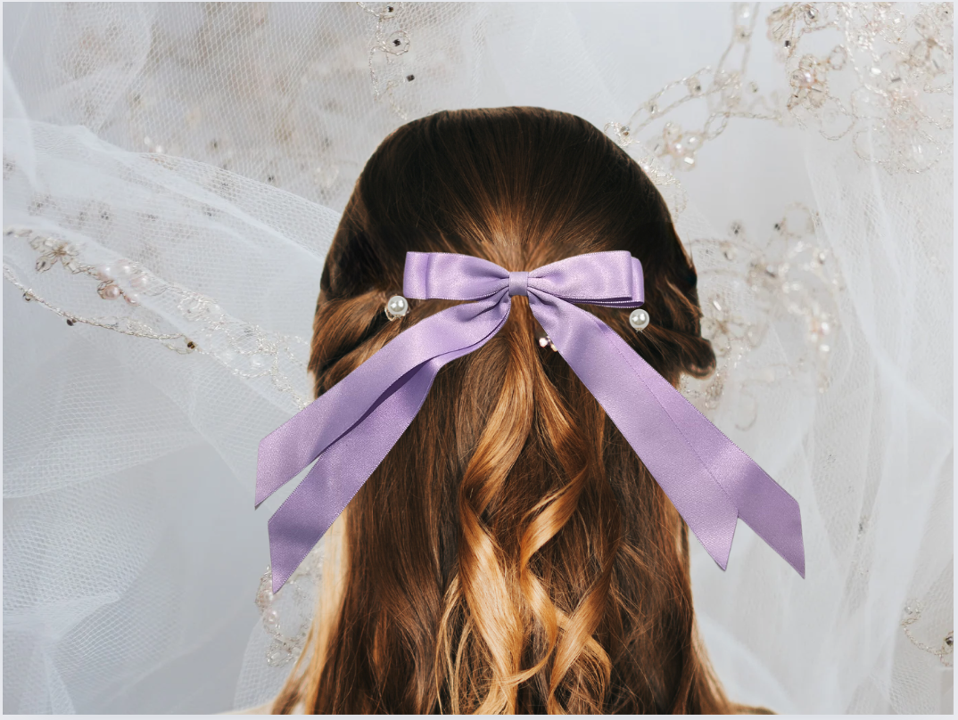 Ladies Satin Hair Bow