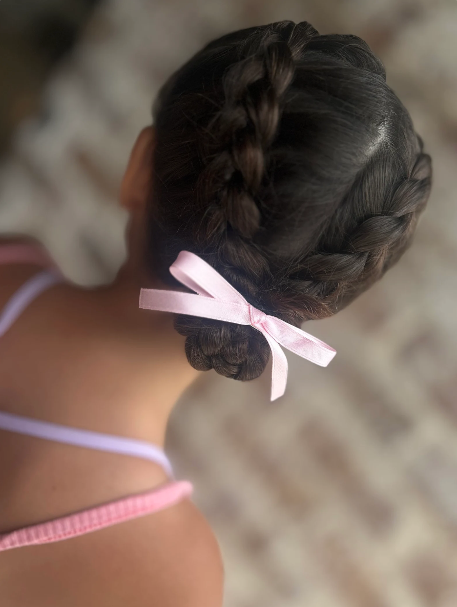 Small Satin Ribbon Hair Bow | Knotted Bow | Tied Ribbon Bow | 3 Bows Included