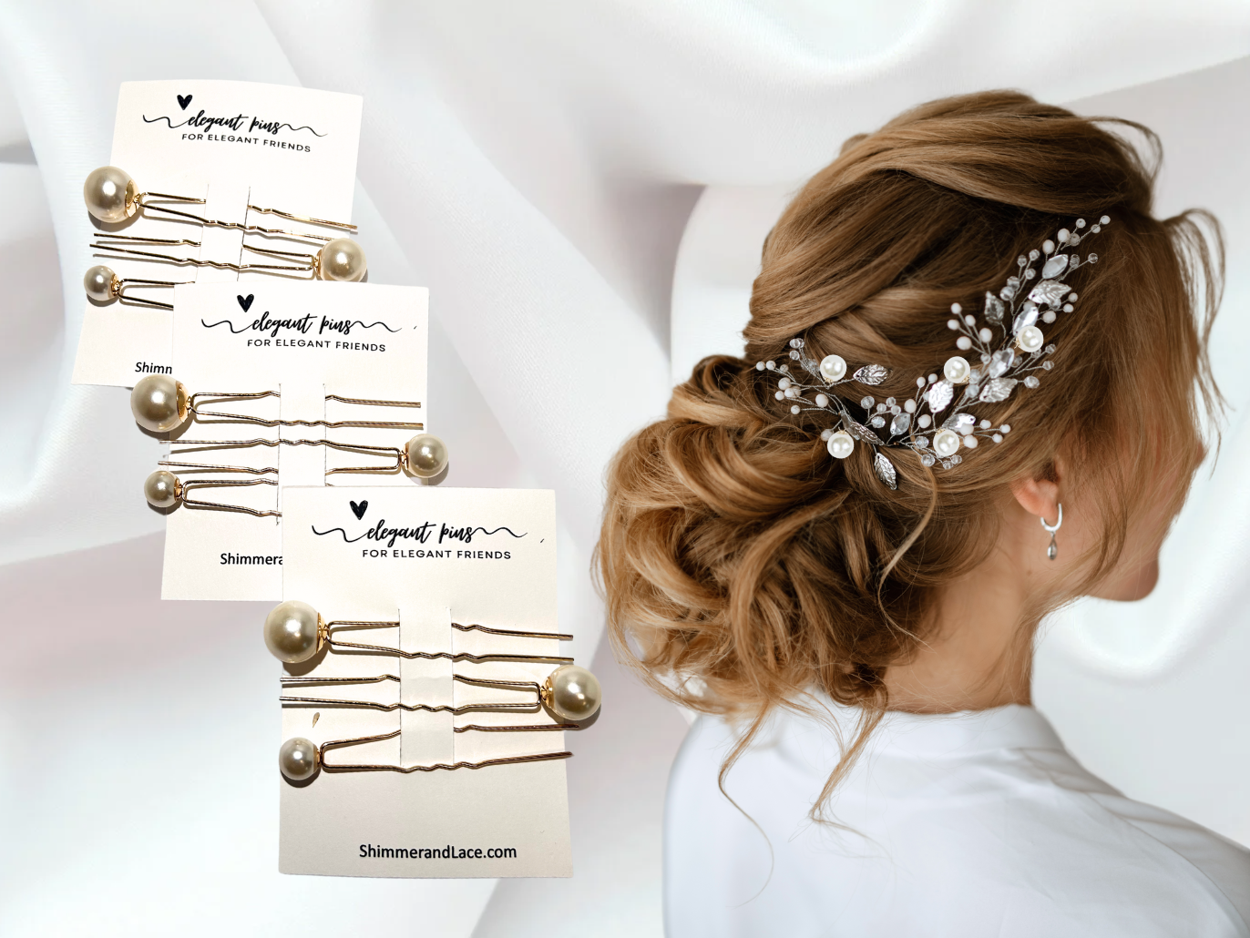 Wedding Hair Pins | Pearl Hair Pins | Bridal Bobby Hair Pins | Headpieces for Brides Bridesmaids | Hair Accessories