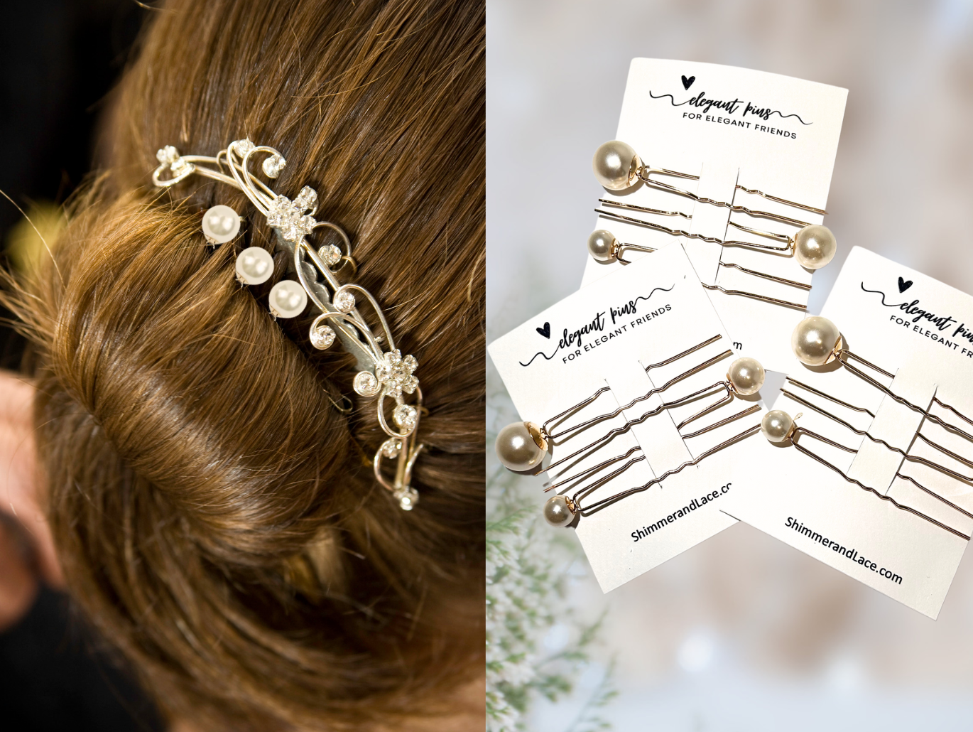 Wedding Hair Pins | Pearl Hair Pins | Bridal Bobby Hair Pins | Headpieces for Brides Bridesmaids | Hair Accessories